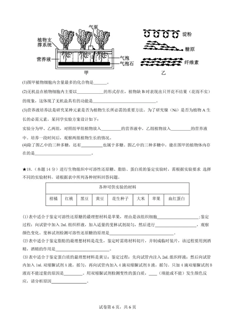 湖南省岳阳县第一中学2025-2026学年高一上学期第一次月考生物试题_2025年10月高一试卷_251018湖南省岳阳市岳阳县第一中学2025-2026学年高一上学期第一次月考（全）