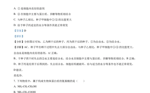 湖南省长沙市天心区长沙市长郡中学2024-2025学年高一上学期11月期中考试生物试题Word版含解析_2024年11月试卷_1108湖南省长沙市长郡中学2024-2025学年高一上学期期中考试