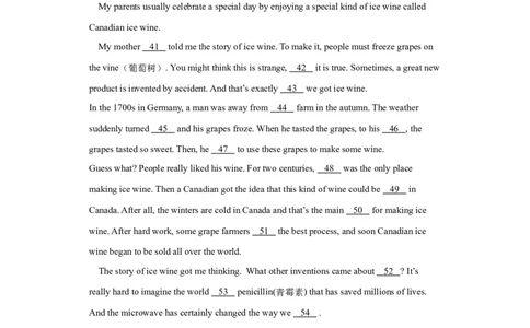 专题10完形填空（二）（学生版）_最新人教版英语九年级全册_新更新初中英语9全_07习题试卷_（3）专项练习_专题10完形填空（二）-（人教新目标）