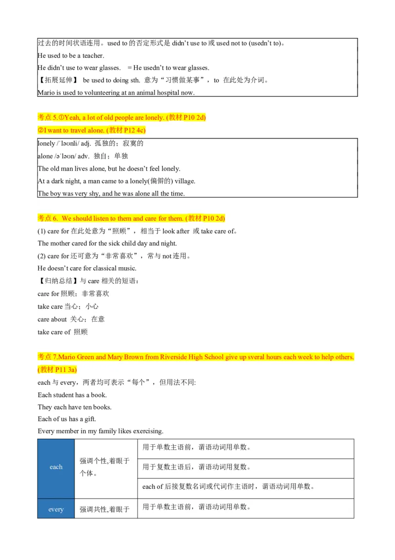 背默Unit2I'llhelptocleanupthecityparks知识清单（背诵版）_最新人教版英语八年级下册_旧版（有参考价值）_版本二_八年级英语下册（人教版）_同步知识背默-V30