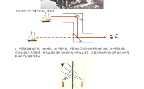 平面镜成像（基础）知识讲解_初物_1初中物理_北京四中内部教案初二物理_平面镜成像(基础)