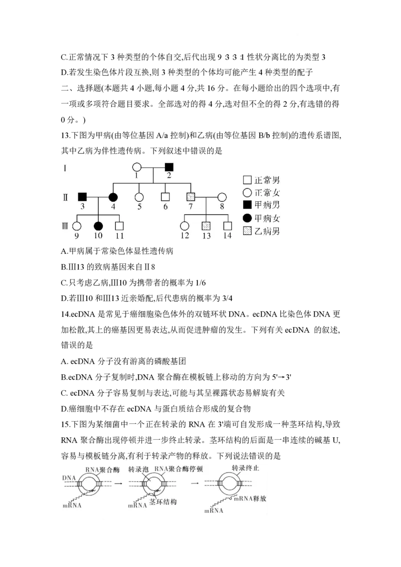 湖南省长沙市第一中学2024-2025学年高一下学期期中考试生物试题_2025年05月试卷_0530湖南省长沙市第一中学2024-2025学年高一下学期期中考试