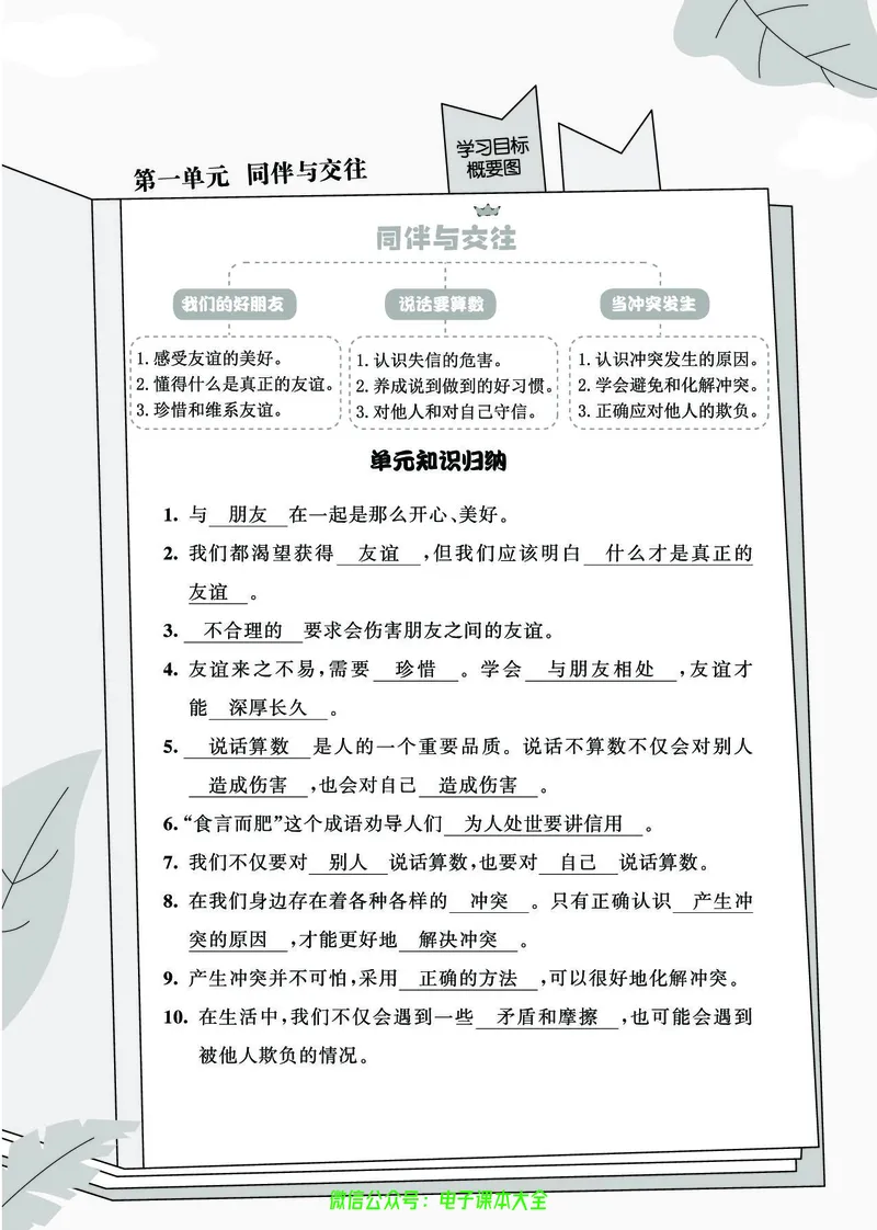 道法4b_A493小学道法_人教版小学道德与法治教学资源包_小学道法（预习复习资料大礼包）_《七彩同步训练》