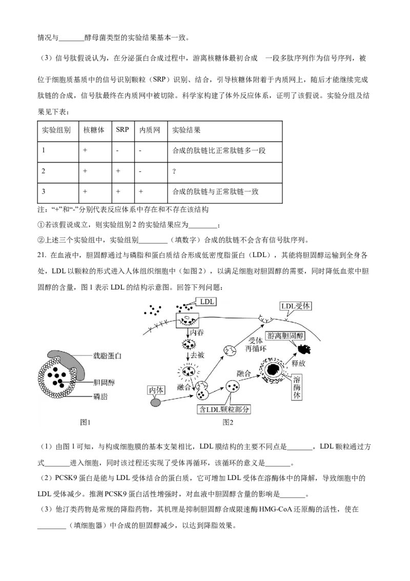 湖南省五市十校2025-2026学年高一上学期12月联考生物试题（原卷版）_2026年01月高一试卷_260101湖南省名校联盟暨五市十校联考2025-2026学年高一上学期12月联考
