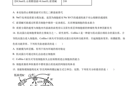 湖南省五市十校2025-2026学年高一上学期12月联考生物试题（原卷版）_2026年01月高一试卷_260101湖南省名校联盟暨五市十校联考2025-2026学年高一上学期12月联考