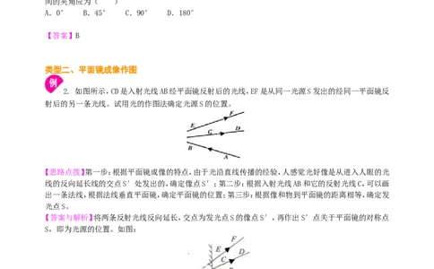 平面镜成像（提高）知识讲解_初物_1初中物理_北京四中内部教案初二物理_平面镜成像(提高)