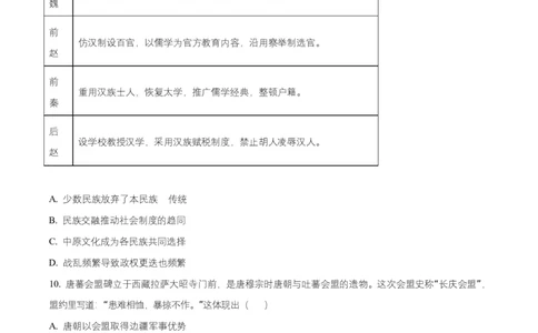 湖南省五市十校2025-2026学年高一上学期12月联考历史试题（原卷版）_2026年01月高一试卷_260101湖南省名校联盟暨五市十校联考2025-2026学年高一上学期12月联考
