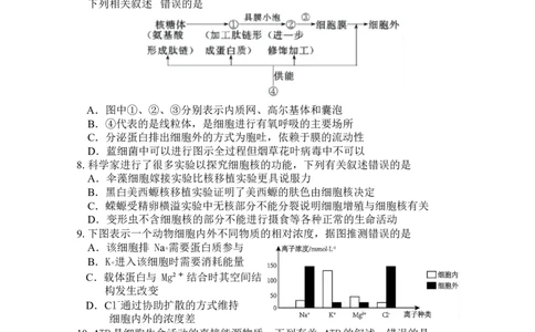 湖南常德市沅澧共同体2025-2026学高一上学期期末考试生物试卷_2026年02月高一试卷_260215湖南省常德市沅澧共同体2025-2026学高一上学期期末考试