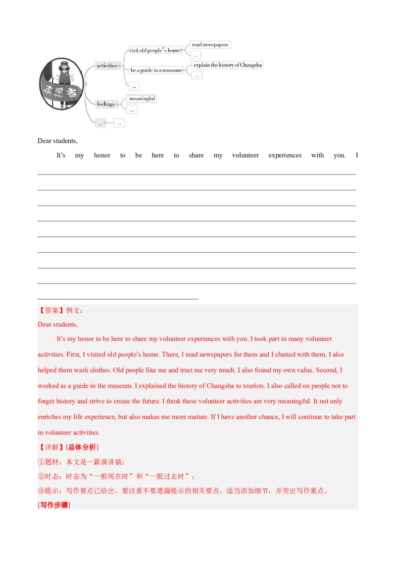 期中复习之单元话题写作满分范文20篇（热点押题预测）（教师版）_最新人教版英语八年级下册_旧版（有参考价值）_版本二_八年级英语下册（人教版）_重难点讲练-U221