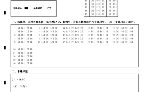 玉溪一中2025-2026学年2028届高一上学期期中考试历史答题卡(1)_2025年11月高一试卷_251113云南省玉溪第一中学2025-2026学年高一上学期期中考试（全）