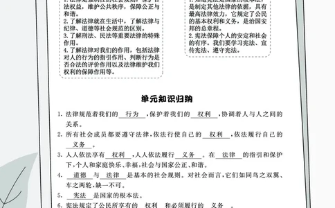道法6a_A493小学道法_人教版小学道德与法治教学资源包_小学道法（预习复习资料大礼包）_《七彩同步训练》
