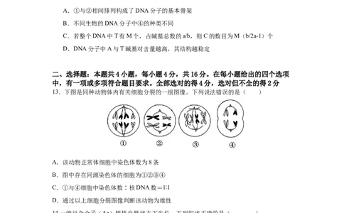 湖南省长沙市长沙市雅礼集团八校联考2024-2025学年高一下学期4月期中生物试题_2025年05月试卷_0530湖南省长沙市雅礼集团八校2024-2025学年高一下学期4月期中联考