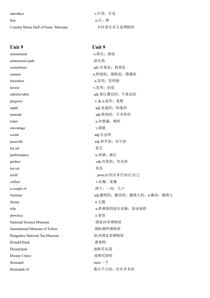 人教版八年级英语下册单词表--背诵版_最新人教版英语八年级下册_旧版（有参考价值）_版本二_八年级英语下册（人教版）_单词专项