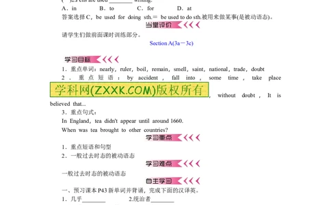 推荐Unit6Whenwasitinvented(学案3)_最新人教版英语九年级全册_新更新初中英语9全_06导学案_导学案（3）无答案，需要答案的话返回看02编号里面的学案