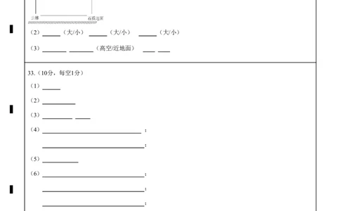 玉溪一中2024-2025学年上学期高一年级月考二地理学科答题卡_2024年12月试卷_1211云南省玉溪市一中2024-2025学年高一上学期第二次月考