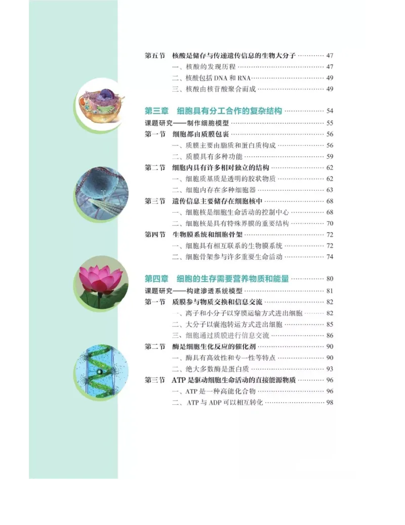 新沪科版高中生物必修1《分子与细胞》_电子课本_最新版高中全科高清电子课本_6高中生物课本_2019新人教版