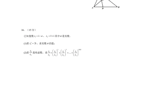 漳州市2024-2025学年（下）乙丙级联盟校高一联考(定稿)_2025年05月试卷_0527福建省漳州市乙丙级联盟校2024-2025学年高一下学期期中考试