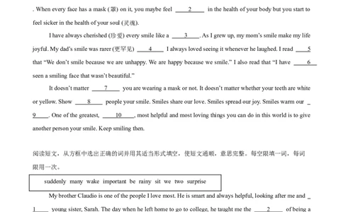 期末复习之选词填空热点预测（三难度分层，押题预测）15篇（学生版）_最新人教版英语八年级下册_旧版（有参考价值）_版本二_八年级英语下册（人教版）_重难点讲练-U221