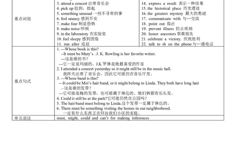 推荐Unit8ItmustbelongtoCarla.(学案3)_最新人教版英语九年级全册_新更新初中英语9全_06导学案_导学案（3）无答案，需要答案的话返回看02编号里面的学案
