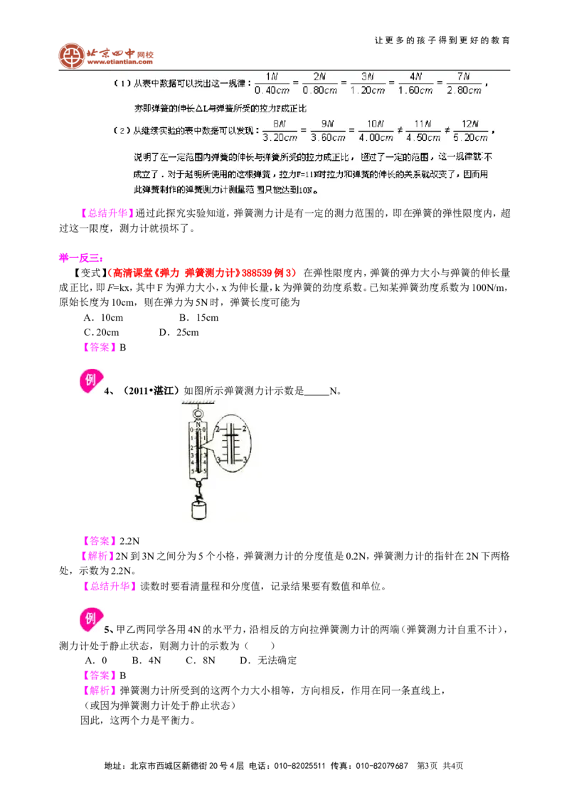 弹力知识讲解_初物_1初中物理_4初二物理人教版知识导学