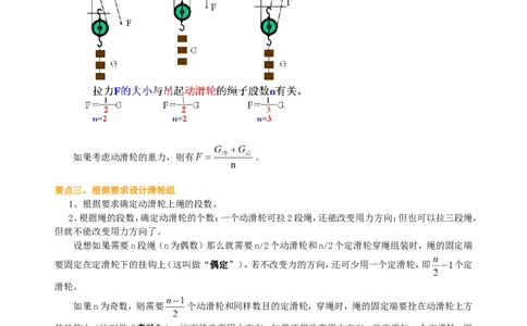 滑轮（基础）知识讲解_初物_1初中物理_北京四中内部教案初二物理_滑轮(基础)