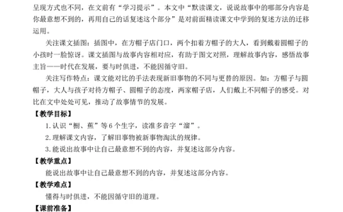 26方帽子店优质教案_部编人教版3年级下册语文_（赠送）新版-2025年2月三年级下册语文资料(课件+教案)(赠送资料-不需要就不下载)_8.第八单元_26方帽子店_教案