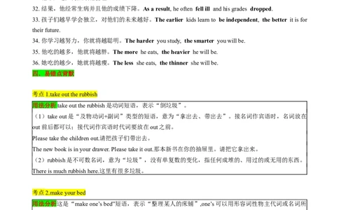 （同步100分背默）Unit3Couldyoupleasecleanyourroom知识清单（背诵版）_最新人教版英语八年级下册_旧版（有参考价值）_版本二_八年级英语下册（人教版）_同步知识背默-V30