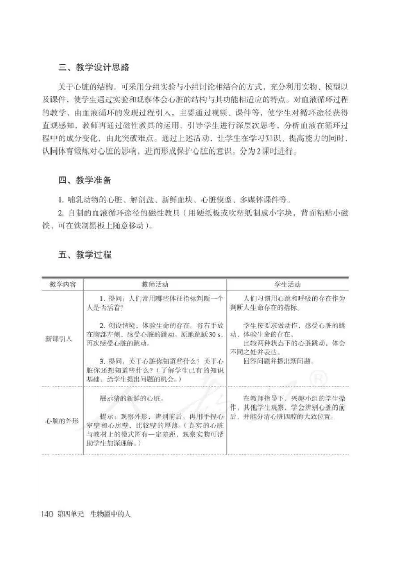 生物学七年级下册教师用书_电子课本_初中教学用书_人教版