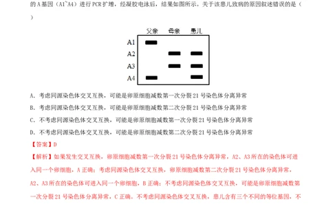 第11练减数分裂和受精作用（解析版）_新高考复习资料_2023年新高考复习资料_一轮复习_2023年高考生物一轮复习小题多维练（新高考专用）