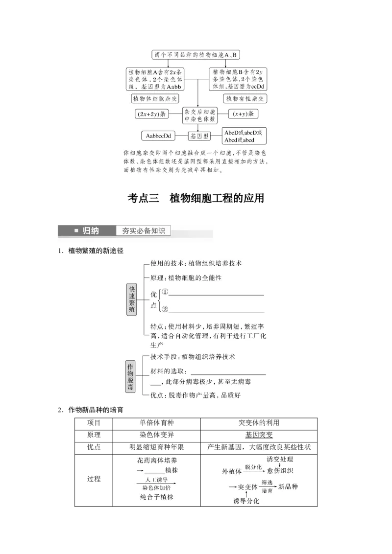 第10单元　第3课时　植物细胞工程_新高考复习资料_2024年新高考复习资料_一轮复习资料_完2024生物步步高大一轮复习（课件+讲义）_2024年高考生物一轮复习讲义（新人教版）
