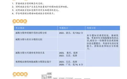 第13讲减数分裂和受精作用（讲义）（学生版）_新高考复习资料_2024年新高考复习资料_一轮复习资料_完2024年高考生物一轮复习讲练测(课件+讲义+练习)（新高考）_讲义+练习