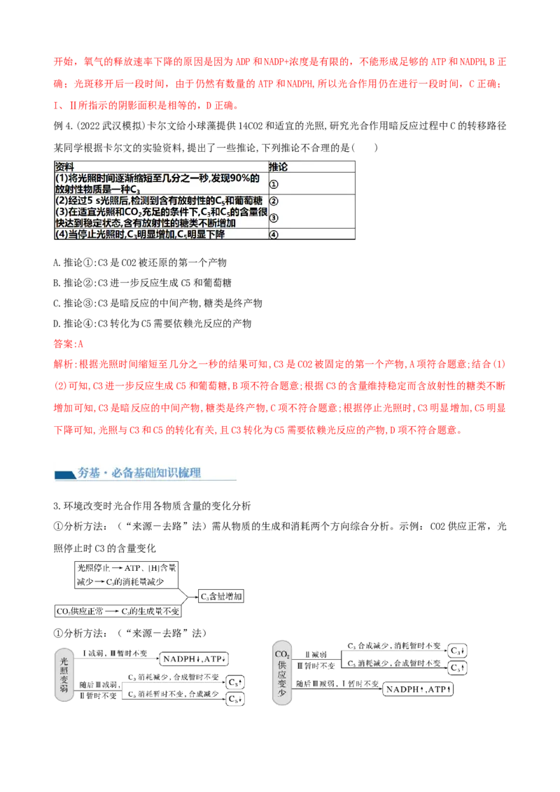 第10.1讲光合色素和光合作用原理（讲义）（教师版）_新高考复习资料_2024年新高考复习资料_一轮复习资料_完2024年高考生物一轮复习讲练测(课件+讲义+练习)（新高考）_讲义+练习