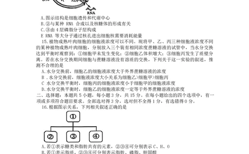 生物-辽宁省大连市第二十四中学2025-2026高一（上）期中_2025年11月高一试卷_251113辽宁省大连市第二十四中学2025-2026高一（上）期中考试（全）
