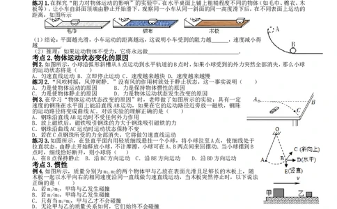 牛顿第一定律惯性_初物_1初中物理