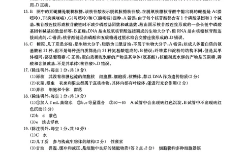 生物答案_2025年10月高一试卷_251022山西省三晋卓越联盟2025-2026学年高一10月夯基考（全）_山西省三晋卓越联盟2025-2026学年高一10月夯基考生物试题含答案