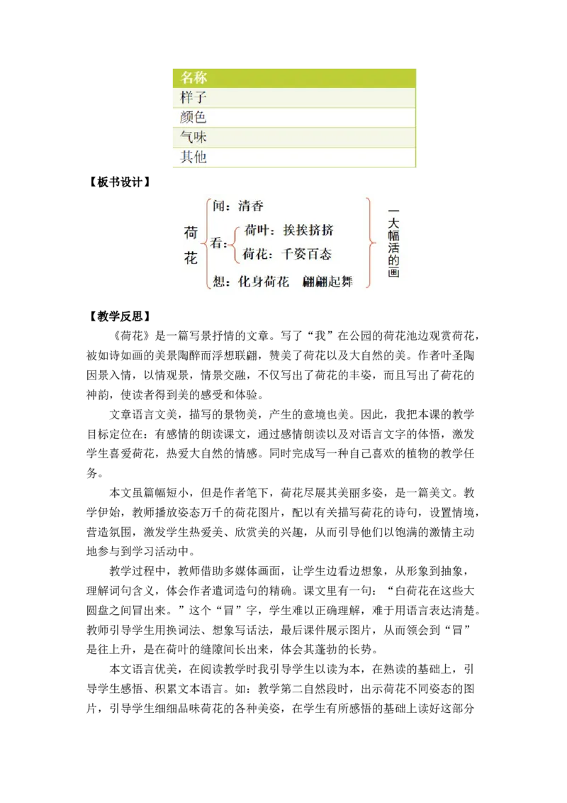 3荷花优质教案_部编人教版3年级下册语文_（赠送）新版-2025年2月三年级下册语文资料(课件+教案)(赠送资料-不需要就不下载)_1.第一单元_3荷花_教案