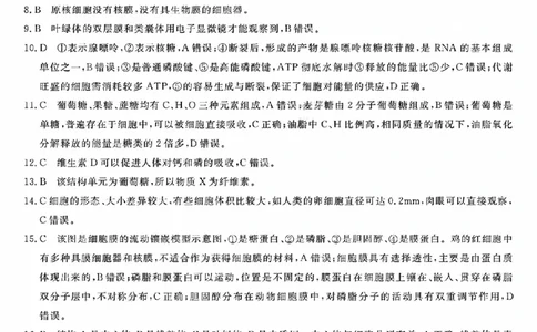 生物答案_2025年11月高一试卷_251126浙江省卓越高中联盟2025-2026学年高一上学期11月期中联考（全）_浙江省卓越高中联盟2025-2026学年高一上学期11月联考生物试题含答案