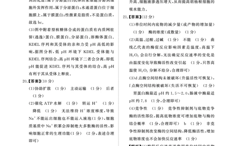 生物答案-高一青桐鸣大联考2025年12月联考_2025年12月高一试卷_251221河南省青桐鸣大联考2025-2026学年高一上学期12月月考（全）