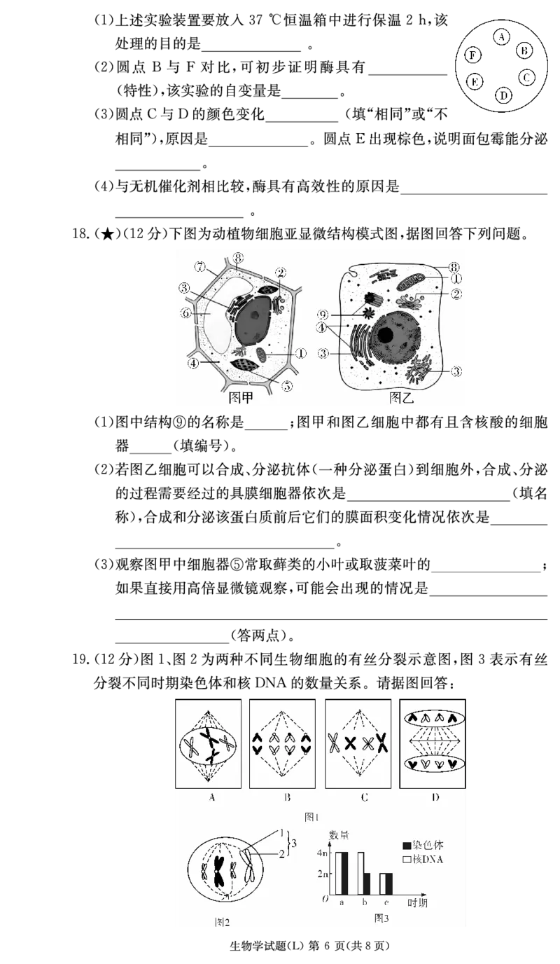 生物试卷（高一入学2期）_副本_2026年03月高一试卷_260325湖南长沙市长郡中学2025-2026学年高一下学期入学考试全科_06生物_湖南长沙市长郡中学高一下学期入学考试
