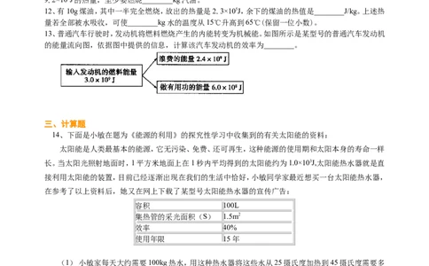 热机、能量的转化和守恒（提高）巩固练习_初物_1初中物理_4初三物理人教版知识导学_09热机、能量的转化和守恒（提高）