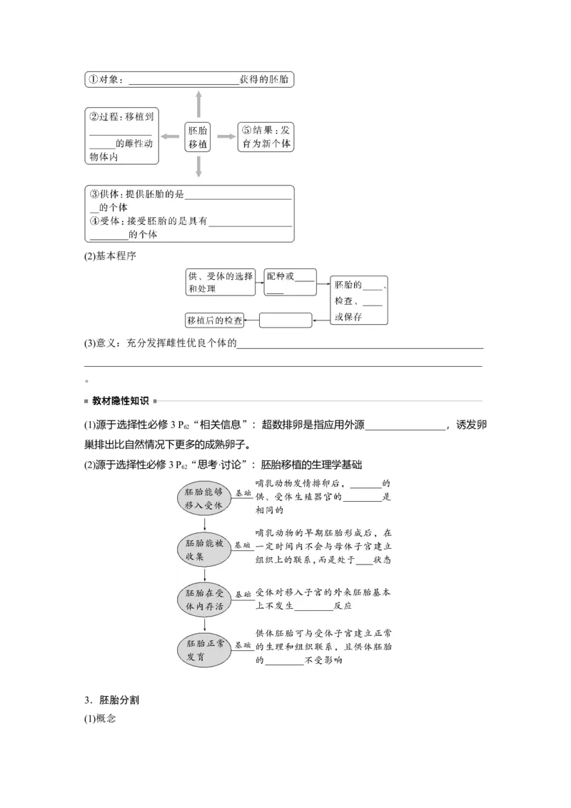 第10单元　第5课时　胚胎工程_新高考复习资料_2024年新高考复习资料_一轮复习资料_完2024生物步步高大一轮复习（课件+讲义）_2024年高考生物一轮复习讲义（新人教版）