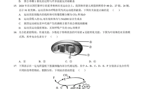 生物高一生物学_2026年01月高一试卷_260118黑龙江省哈尔滨市2025-2026学年高一上学期期末学业质量检测（全）