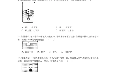 物体的浮沉条件及应用（基础）巩固练习_初物_人教版初中物理初二三同步讲义习题练习八九年级电子资料word素材_20250116_181533_最新人教版初中物理初二下册