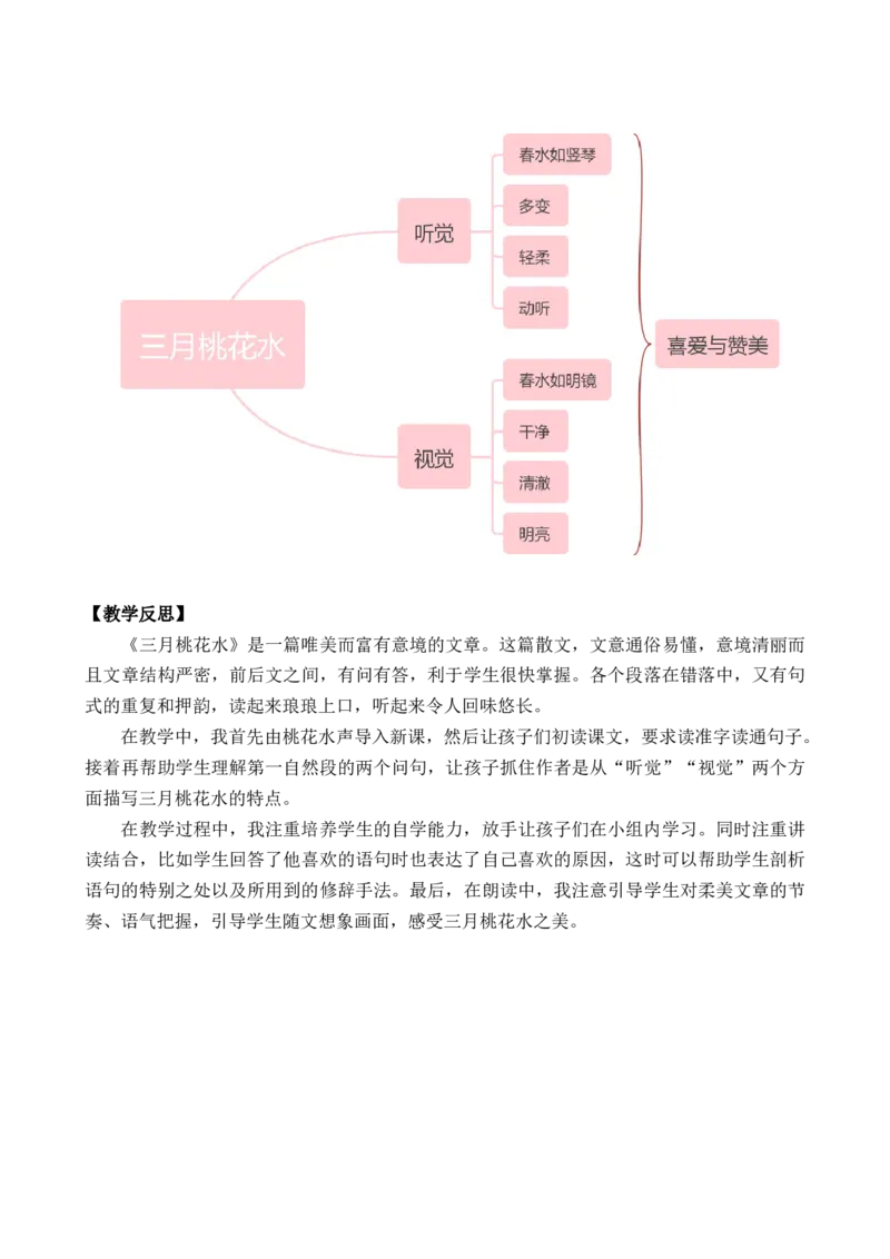 4三月桃花水优质教案_部编人教版4年级下册语文_（赠送）新版-2025年2月四年级下册语文资料(课件+教案)(赠送资料-不需要就不下载)_1.第一单元_4三月桃花水_教案