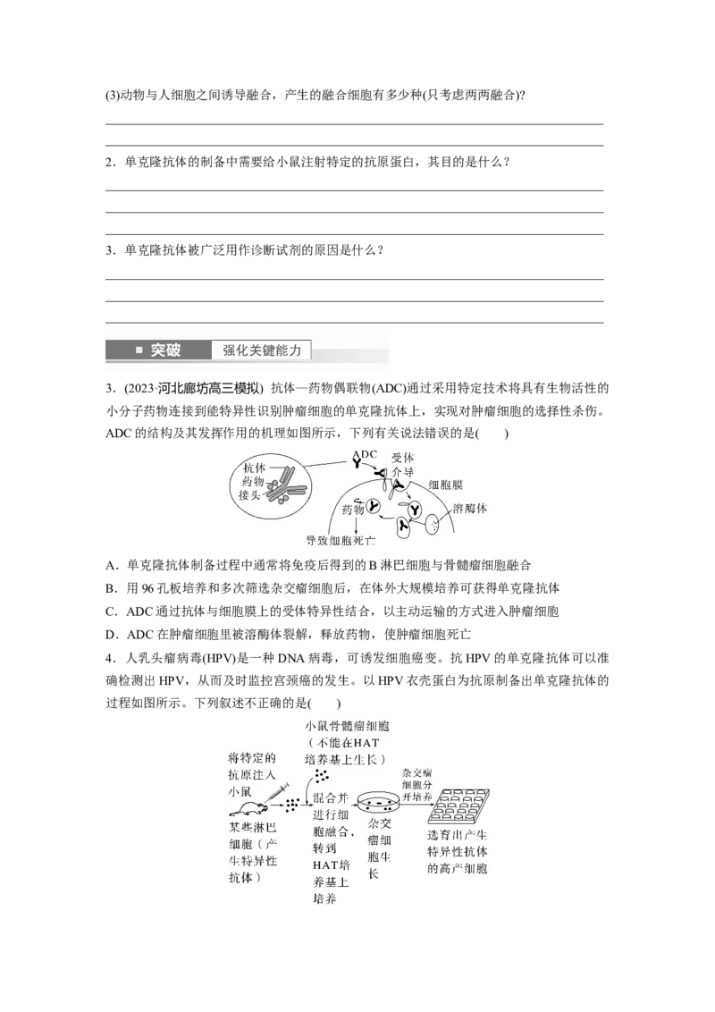 第10单元　第4课时　动物细胞工程_新高考复习资料_2024年新高考复习资料_一轮复习资料_完2024生物步步高大一轮复习（课件+讲义）_2024年高考生物一轮复习讲义（新人教版）