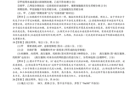 生物答案&middot;2025年12月高一阶段考_2025年12月高一试卷_251227安徽省皖江名校联盟2025-2026学年高一上学期12月联考（全科）