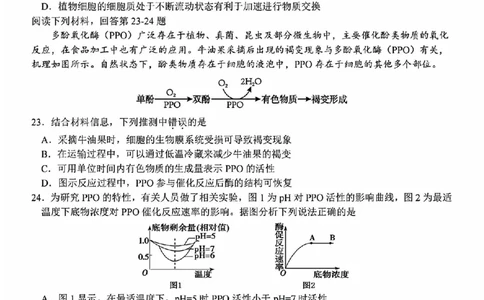 生物试题_2025年11月高一试卷_251125浙江衢州五校联盟2025年11月高一期中联考（全）