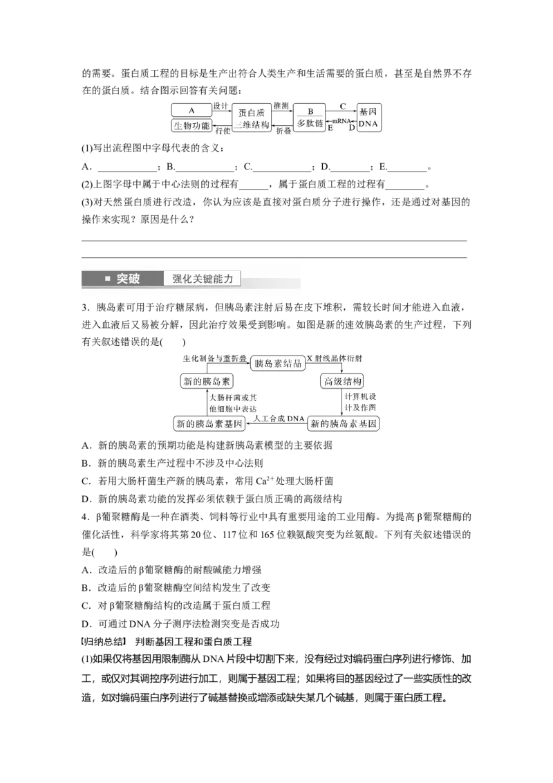 第10单元　第7课时　基因工程的应用和蛋白质工程_新高考复习资料_2024年新高考复习资料_一轮复习资料_完2024生物步步高大一轮复习（课件+讲义）_学生版在此文件夹_大一轮复习讲义