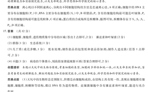 生物学-江西高一上期中详细答案_2025年12月高一试卷_251206江西省天一大联考2025-2026学年（上）高一年级期中考试（全）
