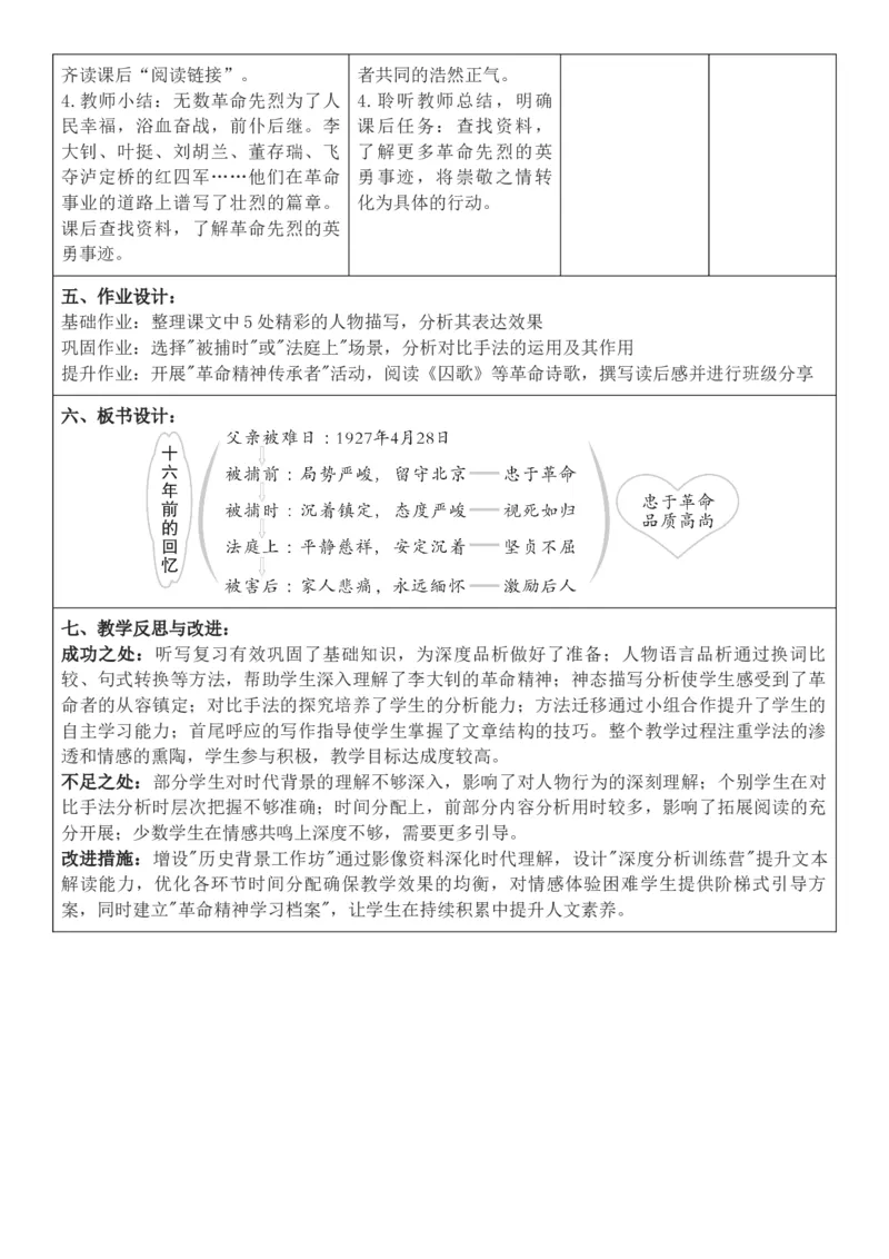 2026年春期部编人教版6年级下册语文核心素养教案（反思有内容）（第4单元）_部编人教版6年级下册语文_2026年春期-6年级下册教案_单元教案